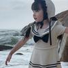 Girls' 2025 Korean Off-White Skirted One-Piece Swimsuit - Stylish Summer Beachwear