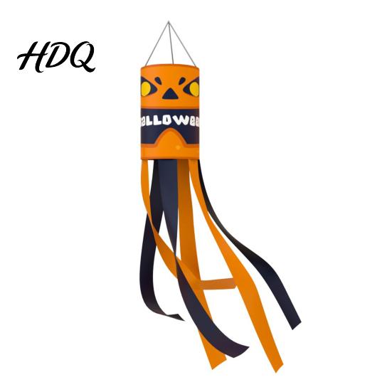 Festive Halloween Banner 39 Inch Windsock Flag Cartoon Ghost Flag Windsock Waterproof Hanging Door Decoration Ornament