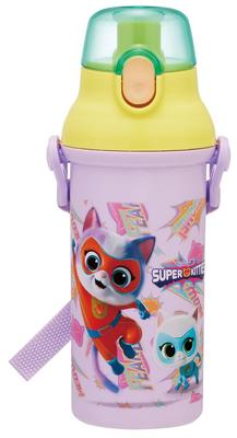 Skater Water Direct Dishwasher Made In Disney Super Kitty for Boys and Children's Bottle, 480ml, Drinking, Plastic, One-Touch Operation, Safe, Japan,