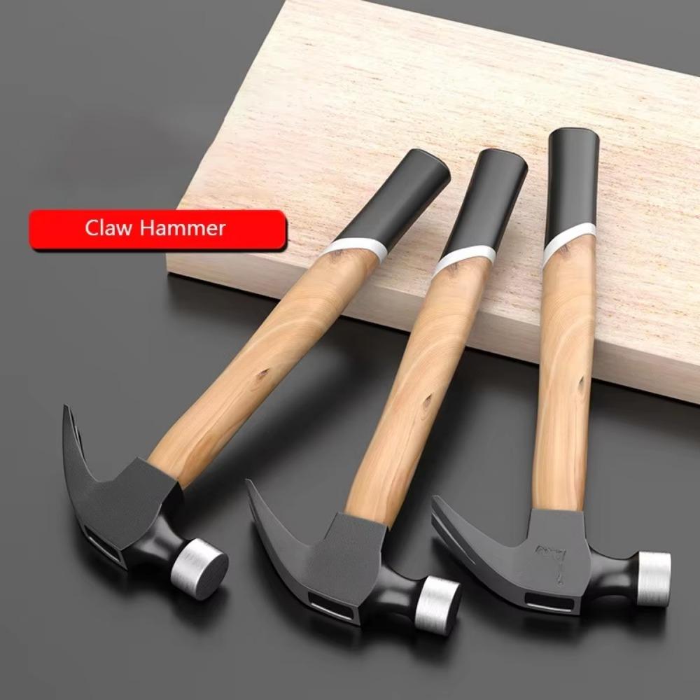Multi Function Mini Hammer Smashing Walnut Round Head Wooden Handle Hammer Car Escape Tool Hand Hammer 0.25-0.75kg Claw Hammer