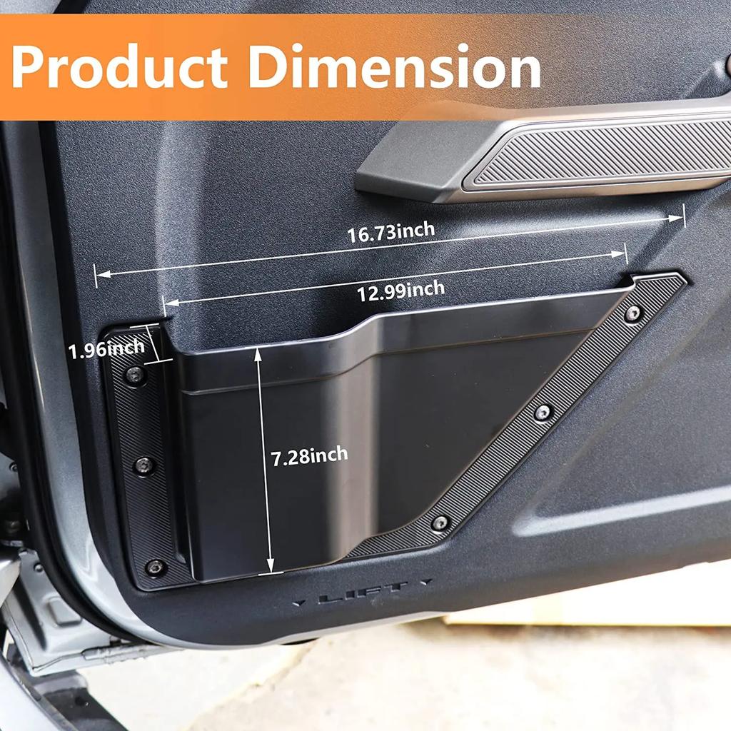 Car Door Side Organizer Box For Ford Bronco 2025-2025 Front Rear Door Storage Pocket Expansion Interior Cup Holder Tray