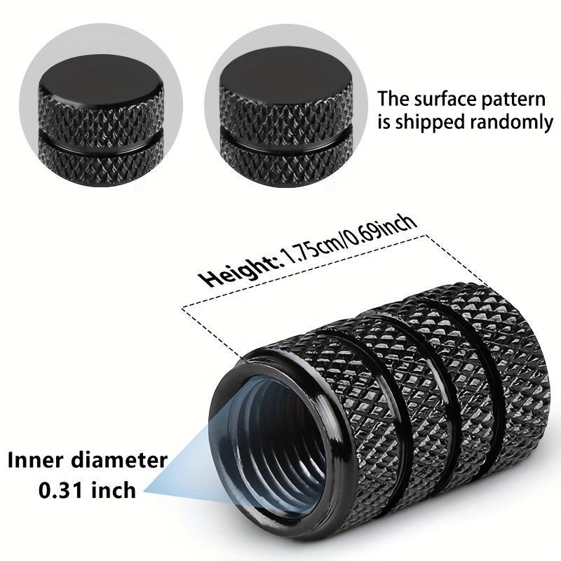 4Pcs Dustproof Aluminum Valve Caps Universal Tire Stem Covers For Car Truck Moto