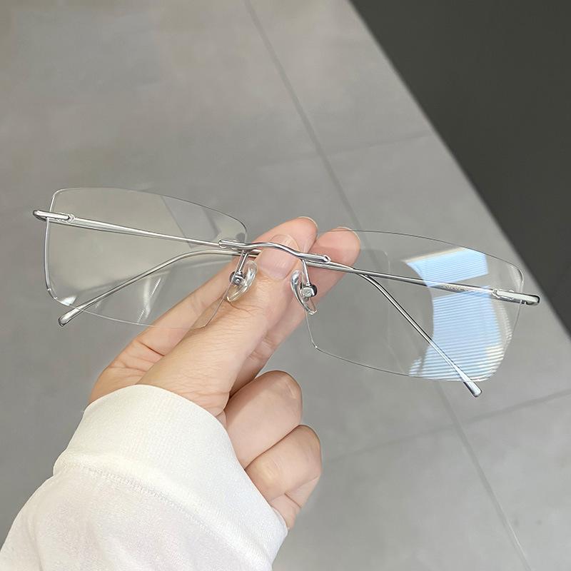 

Металлические деловые очки P23202 Темпераментные высококачественные очки Sven Ip с гальваническим покрытием, защищающие от синего света, без оправы