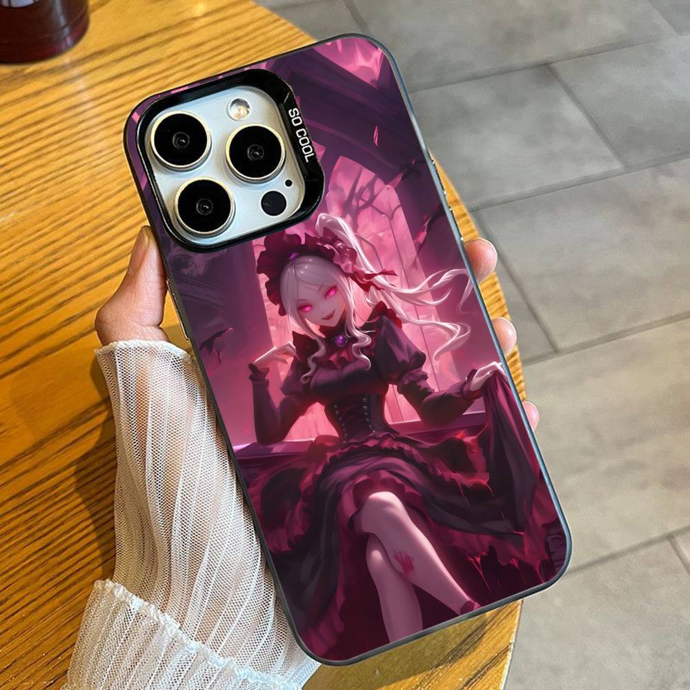 Etui Na Telefon Ainz O-Overlord Królowa Albedo Dla iPhone 16 17 15 14 12 13 Pro Max Czarny Cukierkowa Matowa Odporna Na Wstrząsy Pokrowiec