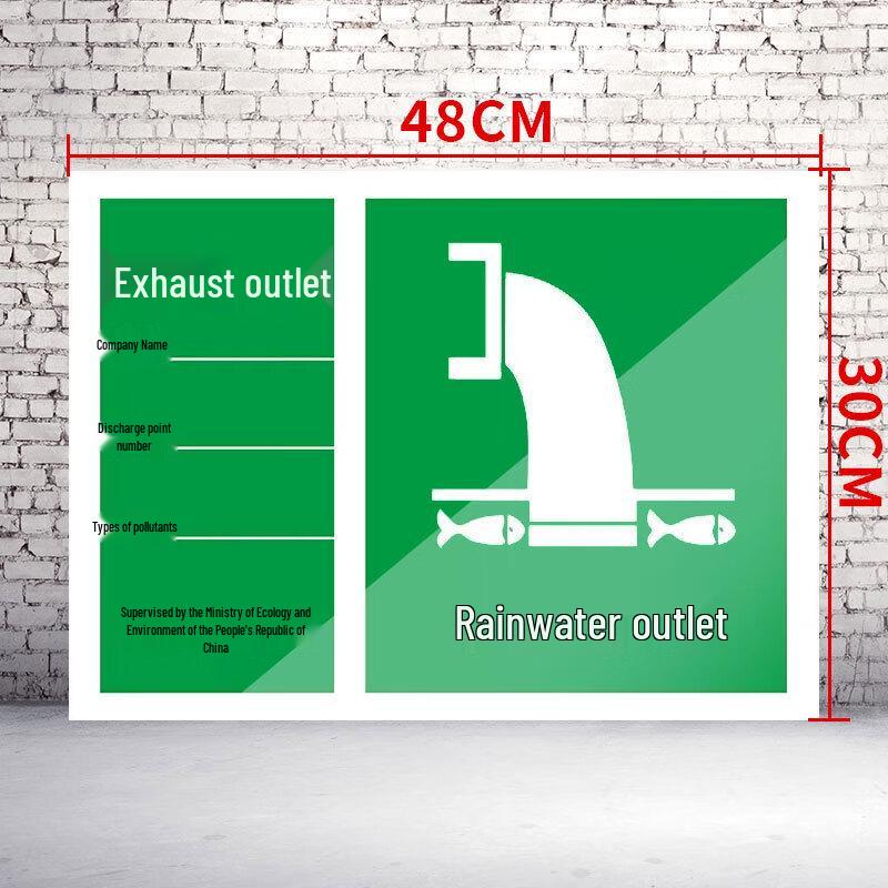 WEZHO Hazardous Waste & Rainwater Discharge Environmental Sign