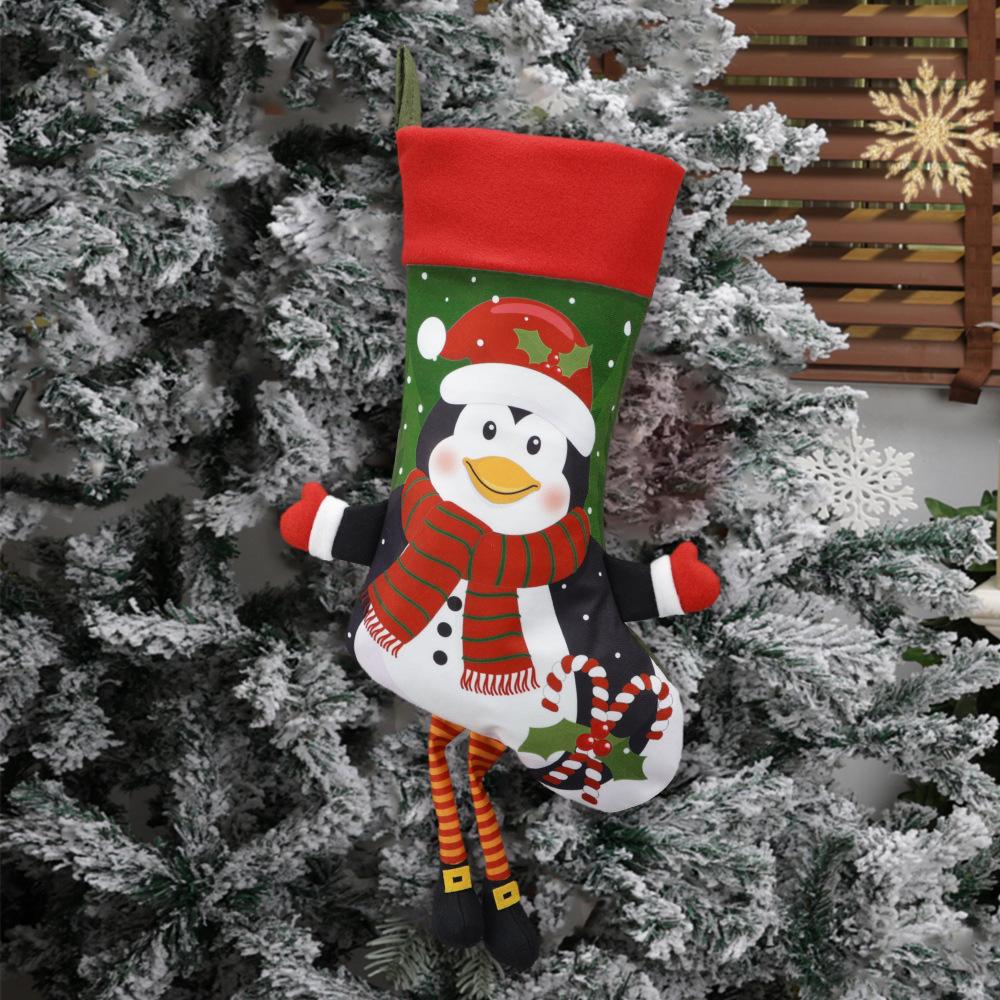 Christmas Decorations, Large Santa Elk Snowman Penguin Gift Bag, Christmas Pendant Supplies
