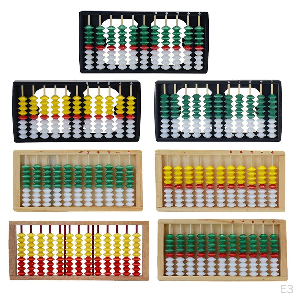 11-stellige Stäbe Standard Abacus Chinesischer Rechner Zählen Mathematik Kleinkinder Spielzeug Geschenk