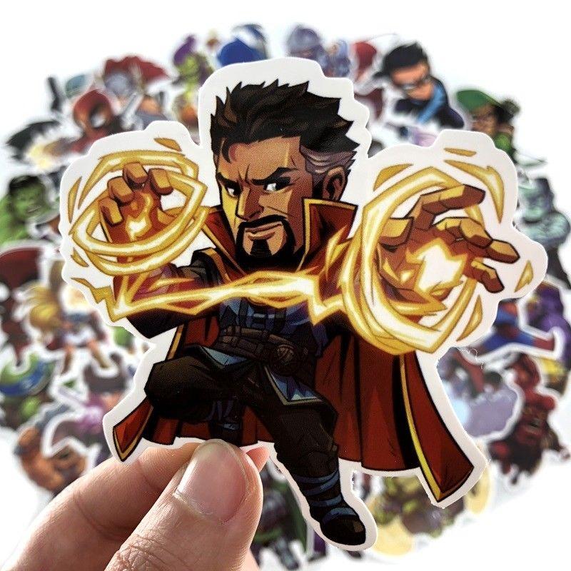 Chibi 50 Pcs Super Heroes Sticker Decals For Skateboard Laptop Luggage