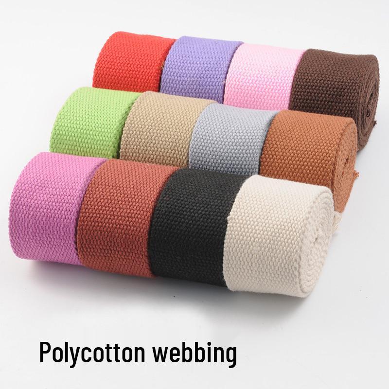 3.8cm Colored Polyester Cotton Webbing for Bags & Clothing - Edging Tape & Shoulder Strap Ribbon