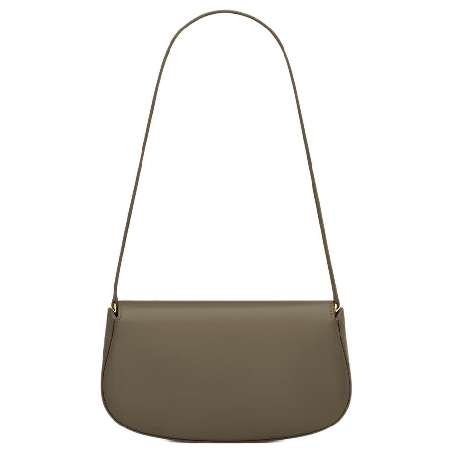 Saint Laurent YSL Front Logo Magnetic Closure Leather Tote Shoulder Bag Women bags Deep-Musk 779642-0SX0W-3237