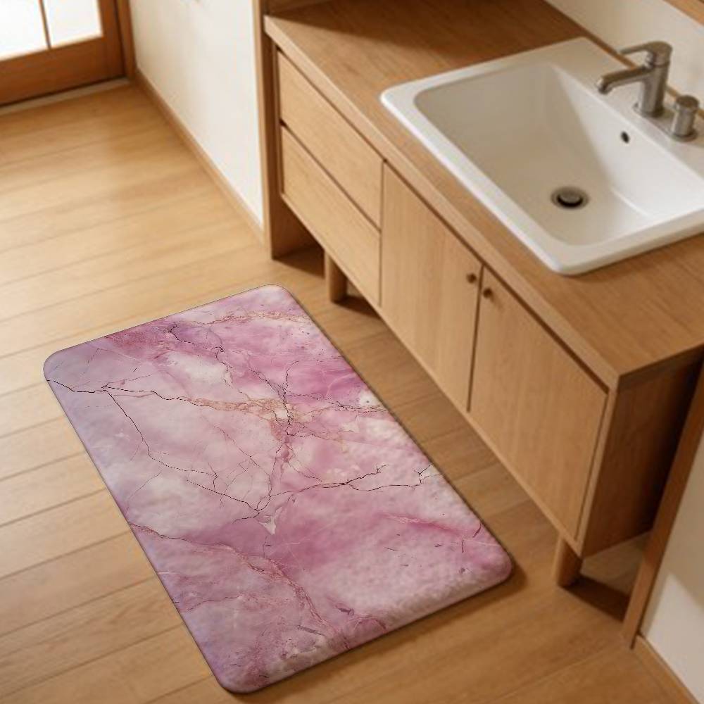 Fashion Marble Bathroom Mat Retro Multiple Choice Living Room Kitchen Rug Non-Slip Bedside Mats