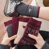 Socks Pure Cotton Stacking Socks Ji Ankola Red Double Needle Boneless Bow Cartoon Cute Medium Tube Socks Women