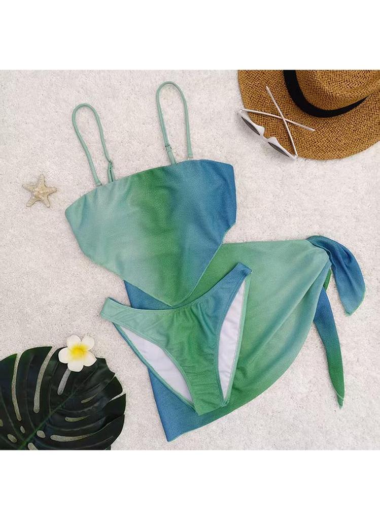 Retro Thailand Chic Women's Three-Piece Bikini Swimsuit