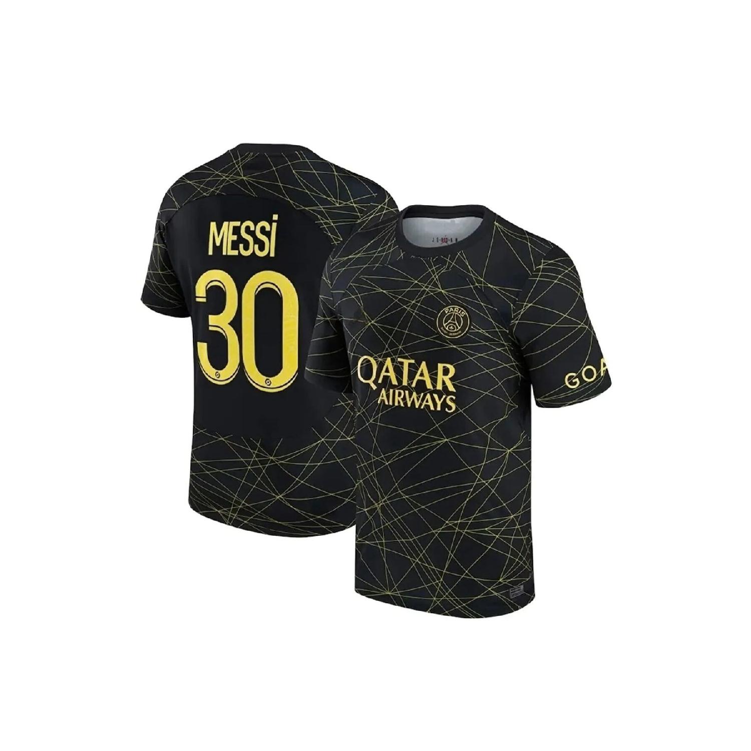 

Футболка для взрослых Psg Messi, черно-золотая, специальный дизайн