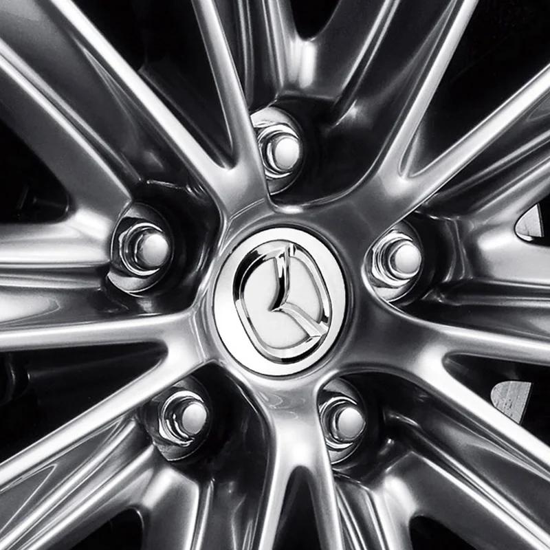 4 Bucăți Capac Centru Roată Siglă Capac Butuc Insignă Emblema Picior Lung 18MM 56MM ID53MM Modele Noi Pentru Mazda 3 Atenza Axela CX3 CX4 CX5 CX7