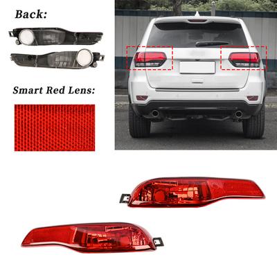 2x Lewa + Prawa Strona Czerwony Tylny Reflektor Zderzaka 68102876 do Jeep Cherokee 2014-2018