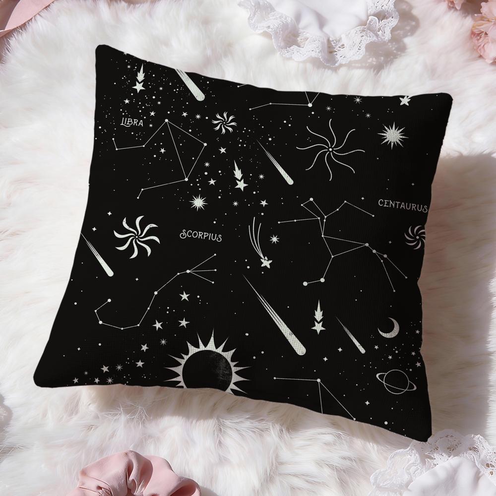 Constellation Pattern Cushion Cover Premium Comfort Reversible Pillow Cove Two in One Design for Any Room Car Interior