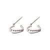Double-layer Love Bead Edge Heart-shaped Earrings Sweet Design Light Luxury Women