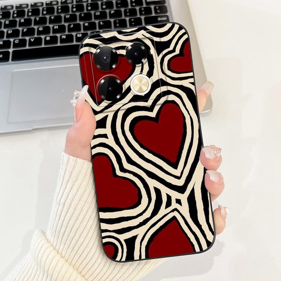 For Infinix Note 40 Pro Plus Coques Cover Luxury Liquid Silicone Soft Phone Case For Infinix Note 40 Pro 4G 5G Capa Women Style