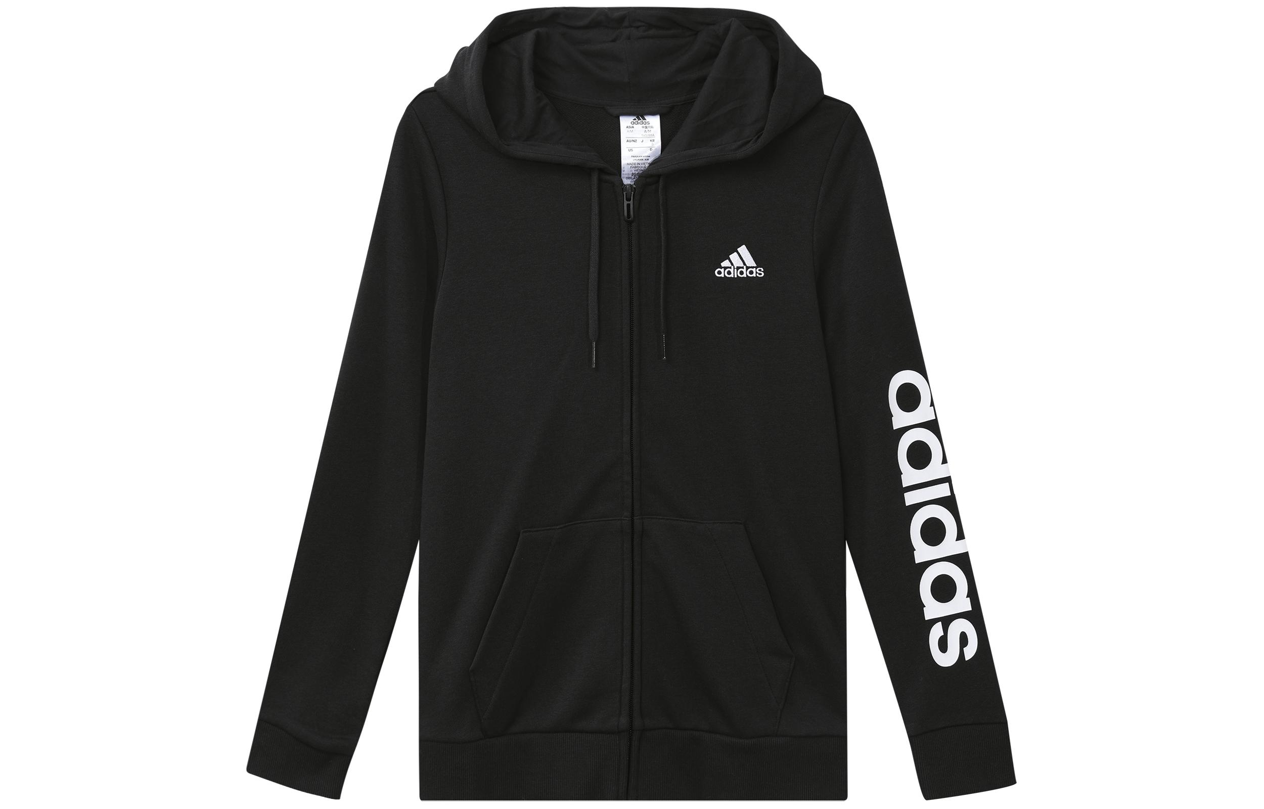 

adidas Women s Essentials Logo Full-Zip Hoodie Black GL0791 M
