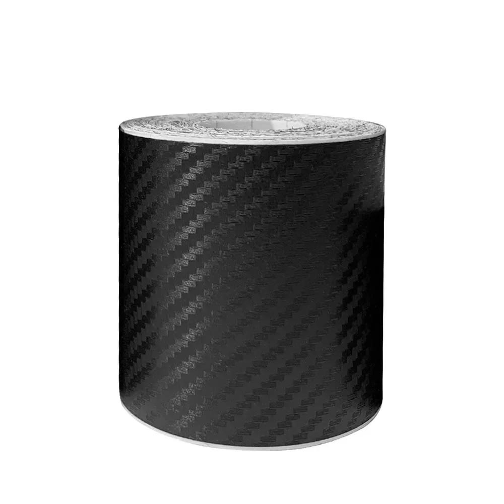 

3D Carbon Fiber Car Sticker Anti-Scratch Waterproof Carbon Fiber Auto Door Sill Side Protector Stickers for Car Accessories 3cmx1m углеродного волокна черного