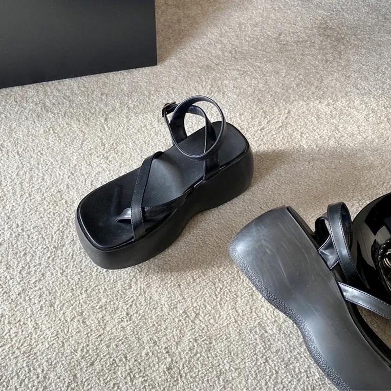 Summer Women Sandals Clip Toe Flats Platform Shoes Wedges New Trend Fashion Shoes Dress Slides Designer Ladies