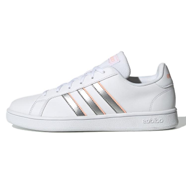 (WMNS) adidas neo Grand Court Base  White Silver Pink  Women s EG5949 EU 36