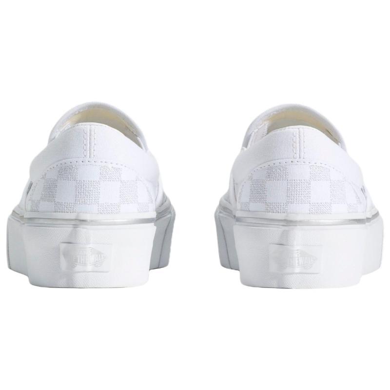 Vans CLASSIC SLIP ON Support Skateboard Shoes Unisex White Sneakers VN000EA9SLV