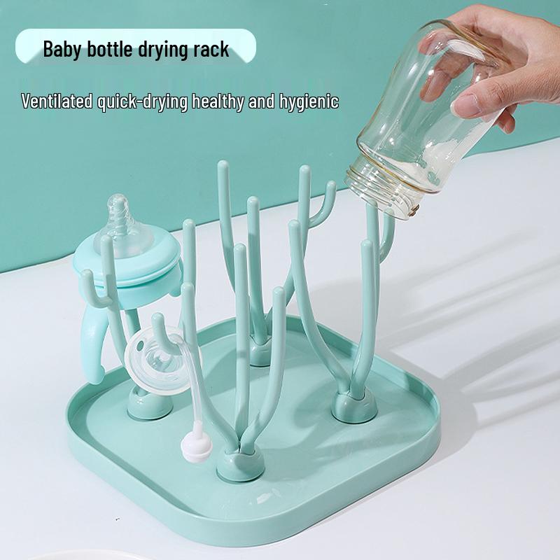 

Multi-functional Baby Bottle Drying Rack Stand Standard Random Color [7 holders]