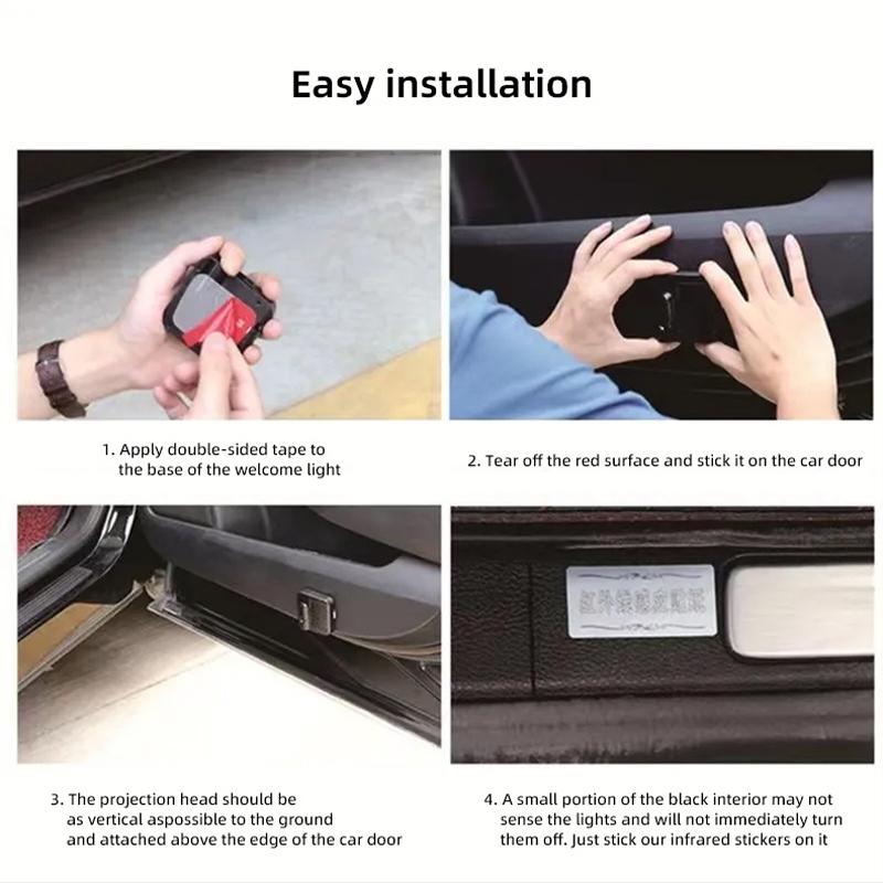 2Pcs LED Welcome Lights Car Door Emblem Projector Lamps For Citroen Celysee C6 C3 C5 C1 C2 C4 Aircross Picasso Cactus Berlingo ait256