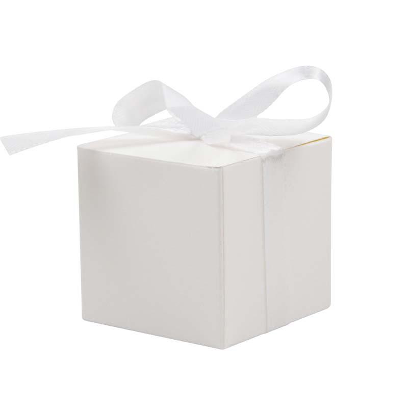 Multi-Colored Square Ribbon Gift Box, Wedding Souvenir, Wedding Candy Box, Party Holiday Gift Packaging Carton