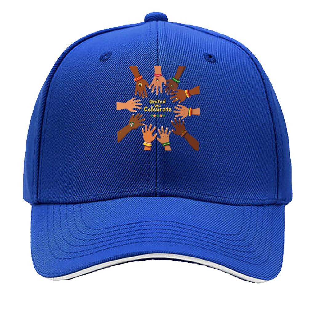 United We Celebrate Diversity Multicultural Hands Circle Graphic Sandwich Baseball Cap Unisex Women Sun Cap Outdoor Workouts Hat