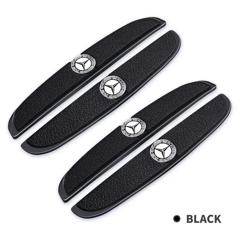AAUN1 4Pc Rubber Anti Collision Strip Car Door Rearview Mirror Protector Stickers For Mercedes Benz W124 W126 W140 W168 W169 W176 W220