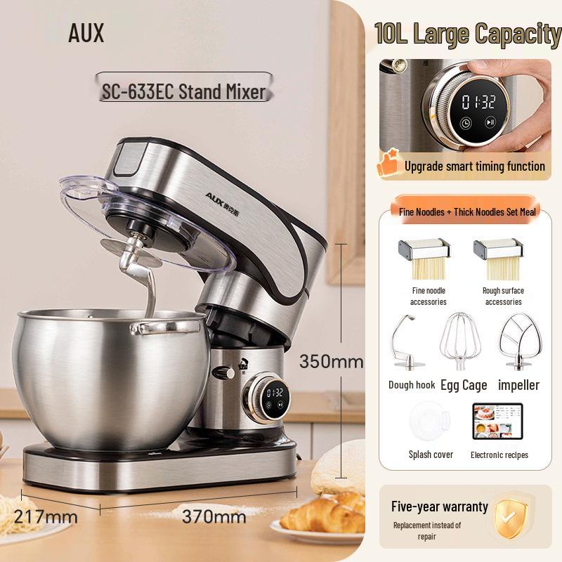 10L Multifunctional Chef Machine: Dough Mixer, Stand Mixer & Egg Beater for Home & Commercial Use