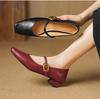 Spring Square Toe Thick Heel Fashionable and Comfortable Simple Women's Shoes Mary Jane Shoes