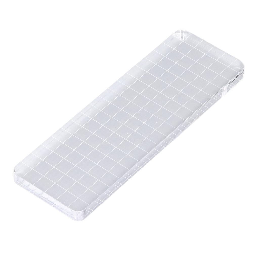 Acrylic Block 6x18cm Safe Round Corner Design Transparent Reusable  Clear Stamps for Notebook
