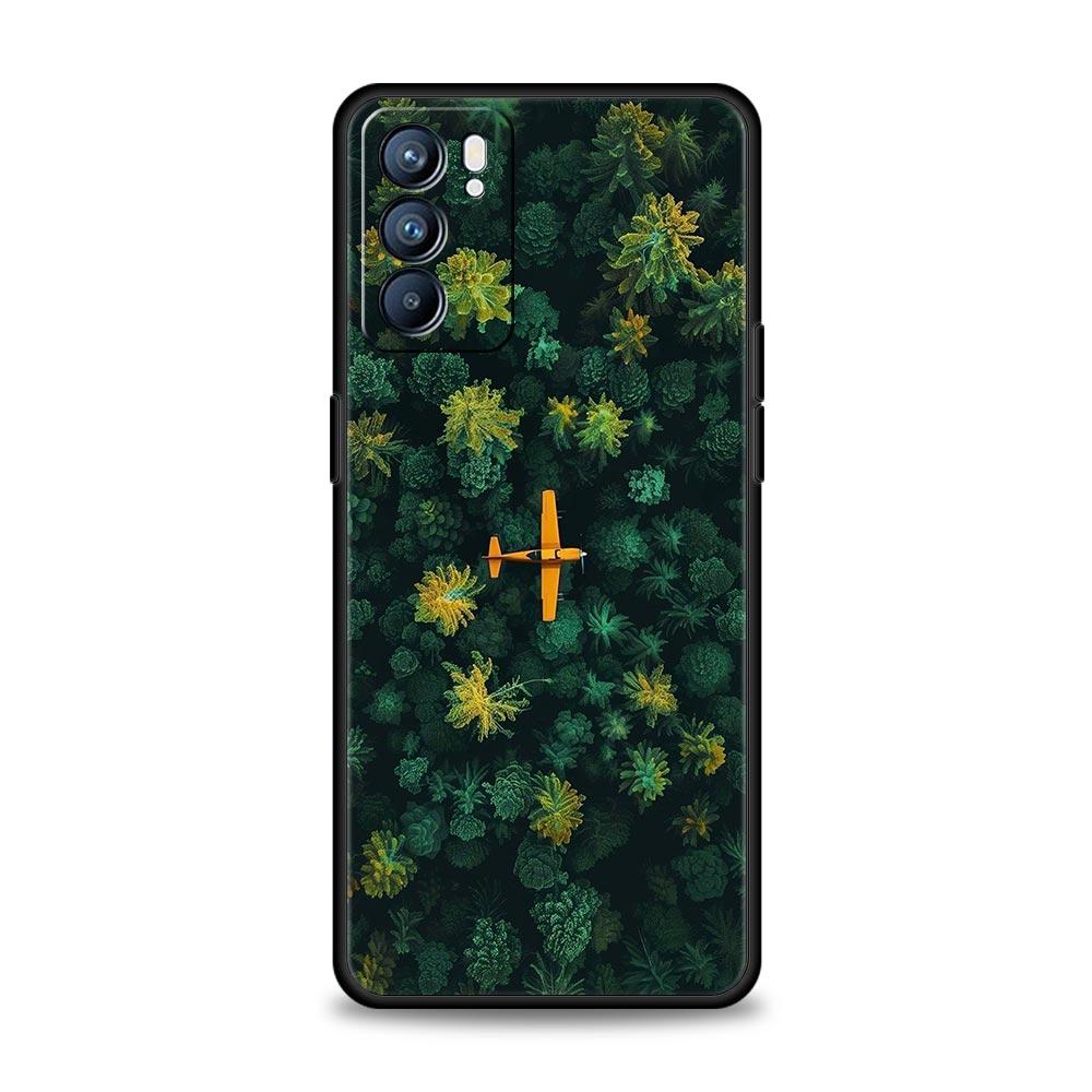 Airplane Pattern Phone Case For Oppo Reno14 Reno13 Reno12 11 F 10 Find X5 X9 Pro A54 5G A53 A52 A9 A74 A78 4G A79 A80 A98 Cover
