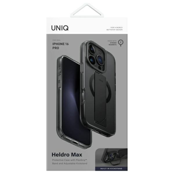 Uniq Heldro Max Case Iphone 16 Pro 6.3 Magclick Charging Black/Vapour Smoke