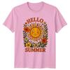 Hello Summer TShirt Retro Groovy Seasonal Summer Vacation Gift For Him And Her