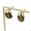Vintage Leopard Print C-Shaped Teardrop Earrings: High-End, Light Luxury, and Elegant Stud Hoops.