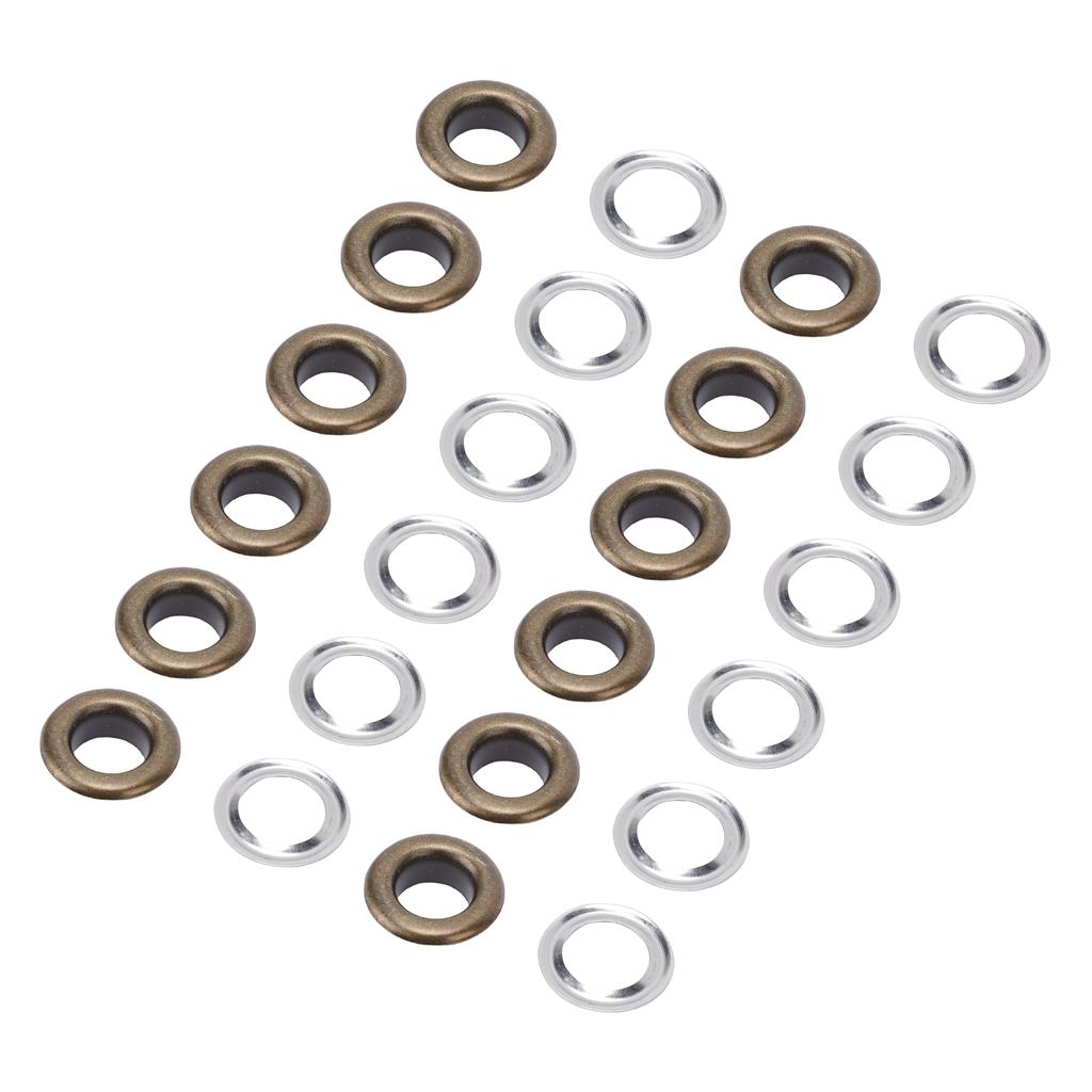 300 Set Sewing Grommets Eyelets Stainless Steel Multifunctional Grommet Eyelets with Washers for Belts Leather Crafts