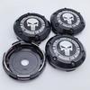 4pcs/set 66MM 62MM Skul Logo Emblem Badge Car Wheel Center Caps Rim Hubcaps Wheel Hub Center Dust Cover Replace Car Accessories