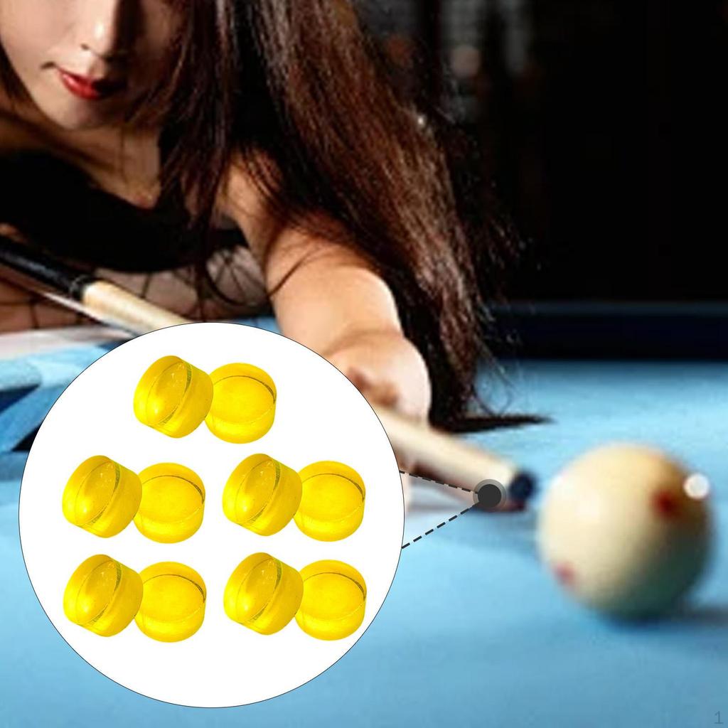 10 Pcs Clear Pool Cue Tips for Billiard