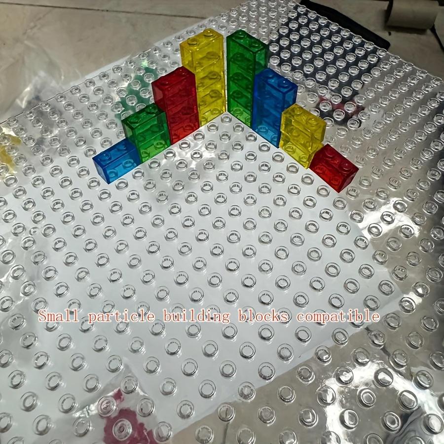 32*32 Dots BasePlates Transparent Small Particle Building Block Plate Single Side DIY Bricks ABS Plastic Assembly Plate Child To