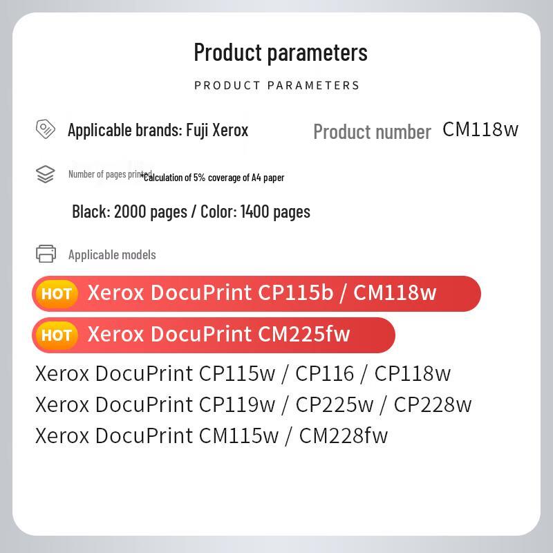 Compatible Toner Cartridge for Fuji Xerox DocuPrint CP/CM Series