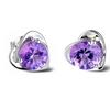 Korean Style Heart Stud Earrings and Ear Cuffs for Women - Imitation Silver Jewelry Gift