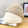 New lamb wool landlord hat women's autumn and winter brimless warm melon fur hat student couple sailor yuppie hat