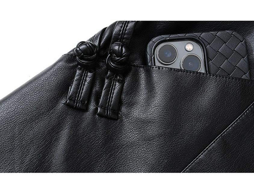 Trench-coat mi-long en cuir PU style coréen pour maman: Minceur, Haut de Gamme, Mode Décontractée pour le Printemps et l'Automne.