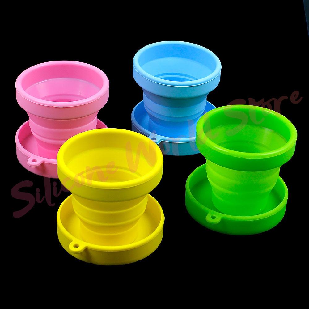 Silicone World Portable Silicone Folding Cup Mouthwash Cups Travel Outdoor Anti Drop Telescopic Cup Coffee Handcup Water Cup