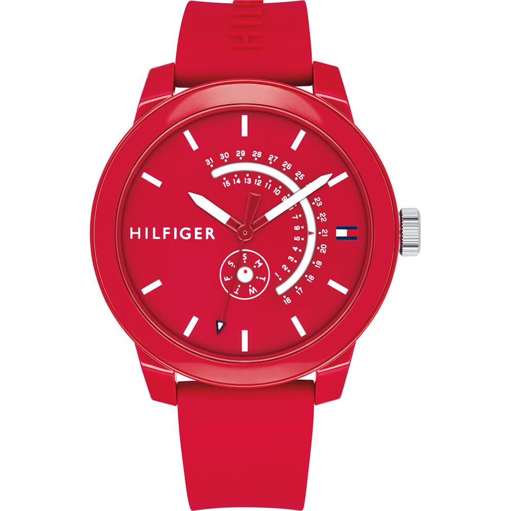 Tommy Hilfiger Red Dial Red Silicone Rubber Men s Quartz Watch 1791480 красный